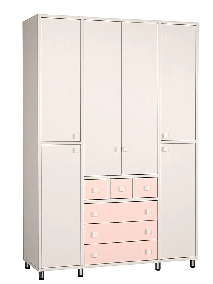 ארון ילדים מיכל 4 דלתות | צבע שמנת